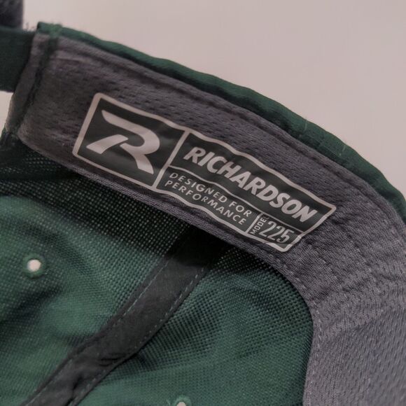 Major Traveler Strapback Hat Green One Size Embroidered Richardson - Picture 9 of 10